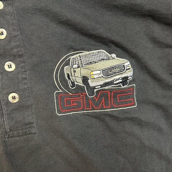 Choko Motorsports GMC 4 Button Henley Long Sleeve Shirt Size Small Cotton Black - Picture 4 of 6